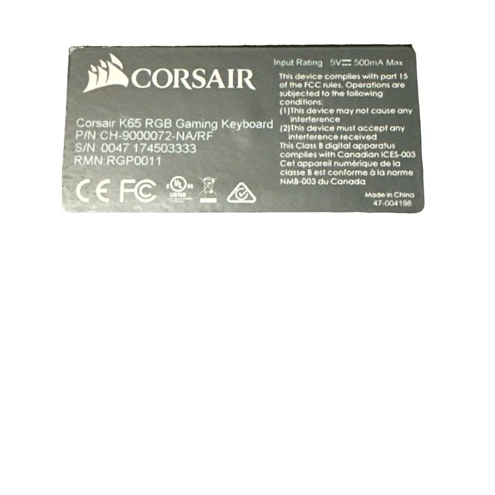 Corsair K65 RGB Keyboard.‎ Cherry Rapid Fire ( Tested)